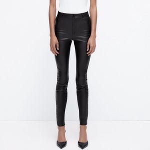 Zara - Faux Leather Leggings